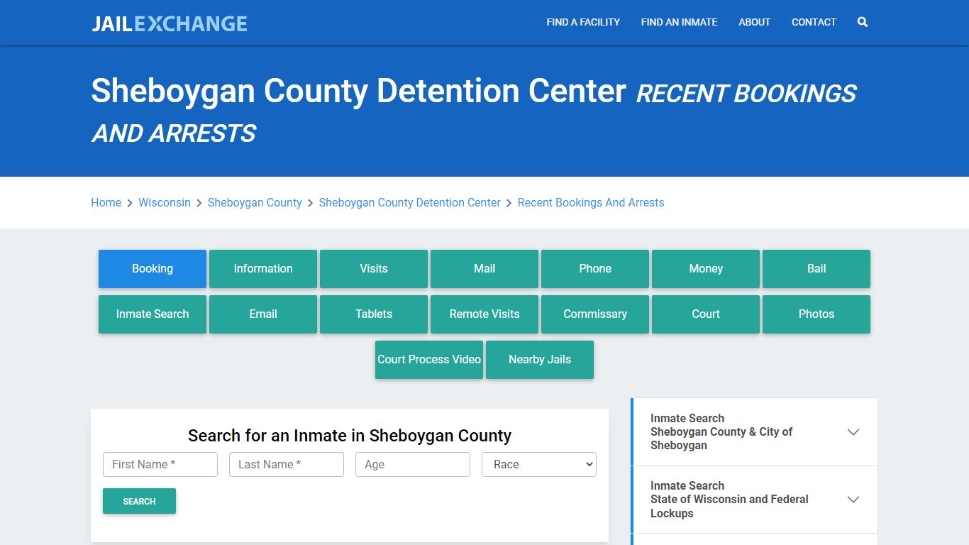 Sheboygan County Detention Center Recent Bookings And Arrests