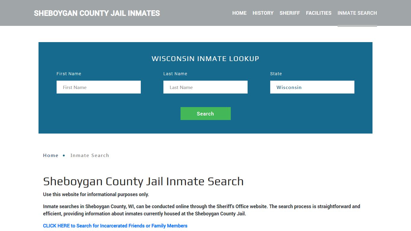 Sheboygan County, WI Detainee Lookup