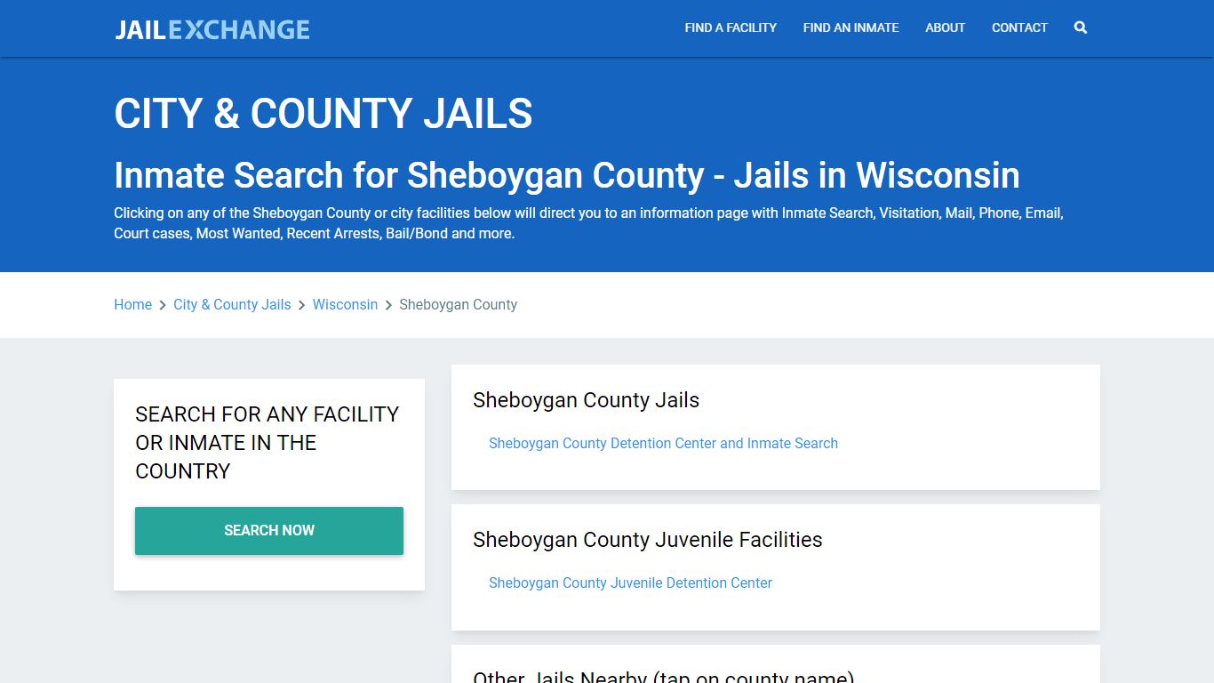 Inmate Search for Sheboygan County | Jails in Wisconsin - Jail Exchange